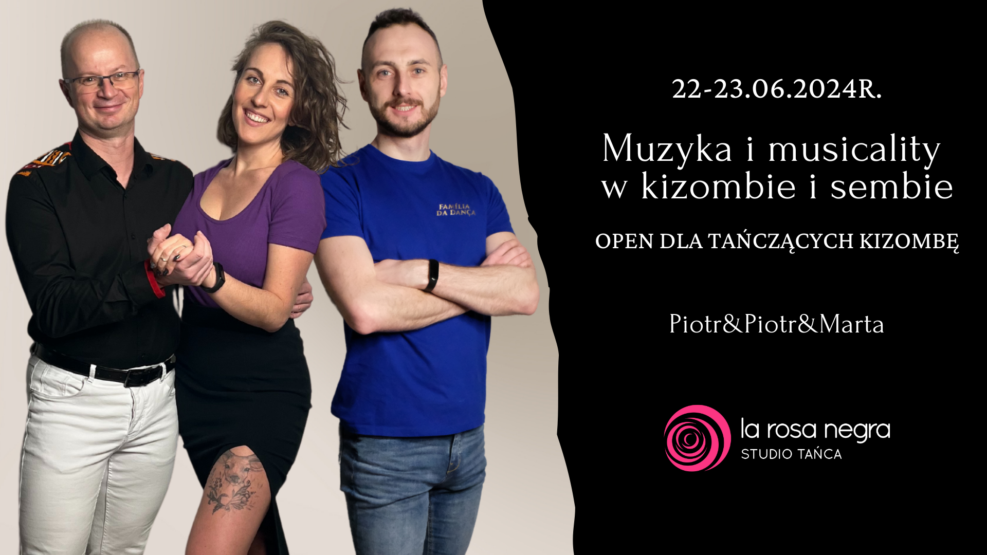 Muzyka i musicality w kizombie i sembie z Martą&Piotrem&Piotrem - Zajęcia weekendowe
